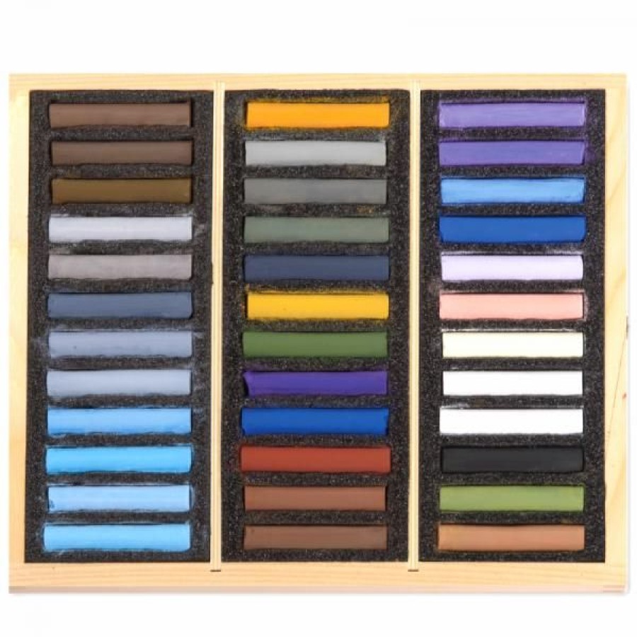 Dessin & Arts Graphiques Creastore Pastels Secs Craies | Coffret Bois De 36 Pastels Sec - Blockx