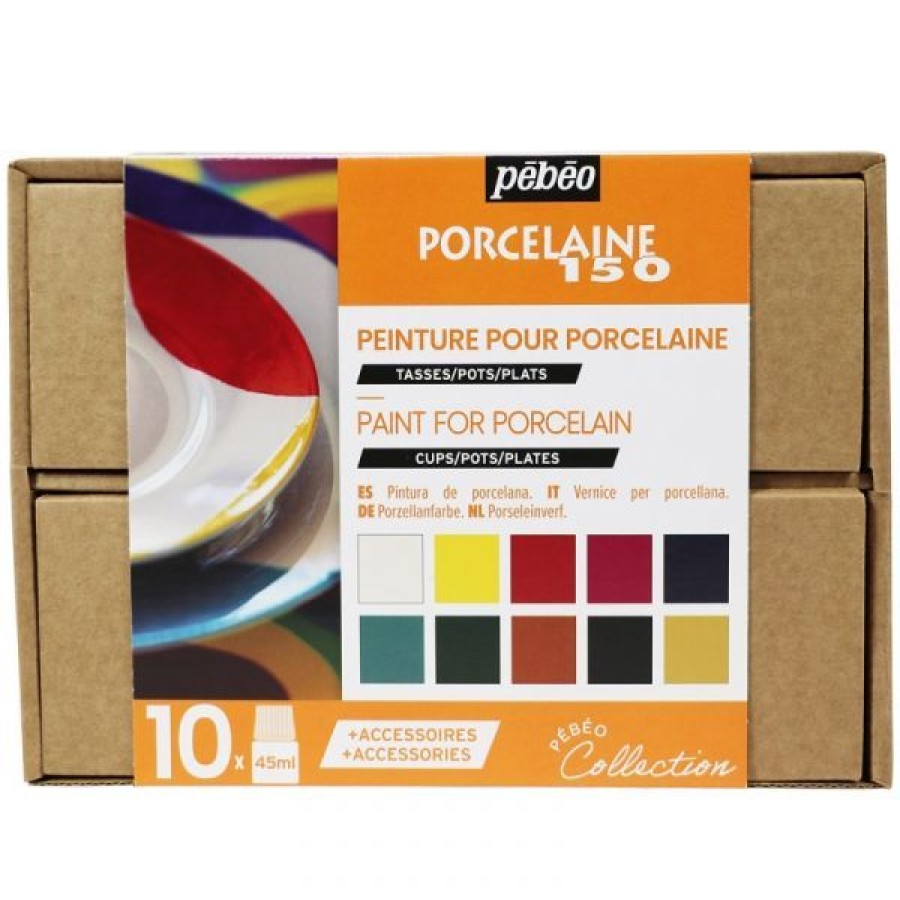 Loisirs Creatifs Creastore Peinture Sur Porcelaine | Coffret Atelier Porcelaine 150 - Pebeo