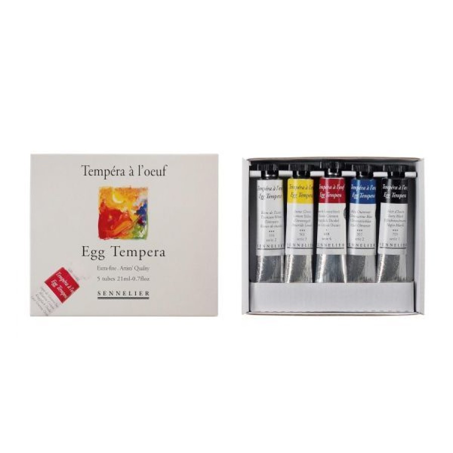 Peintures Creastore | Set De 5 Tubes De Tempera A L'Oeuf - Sennelier