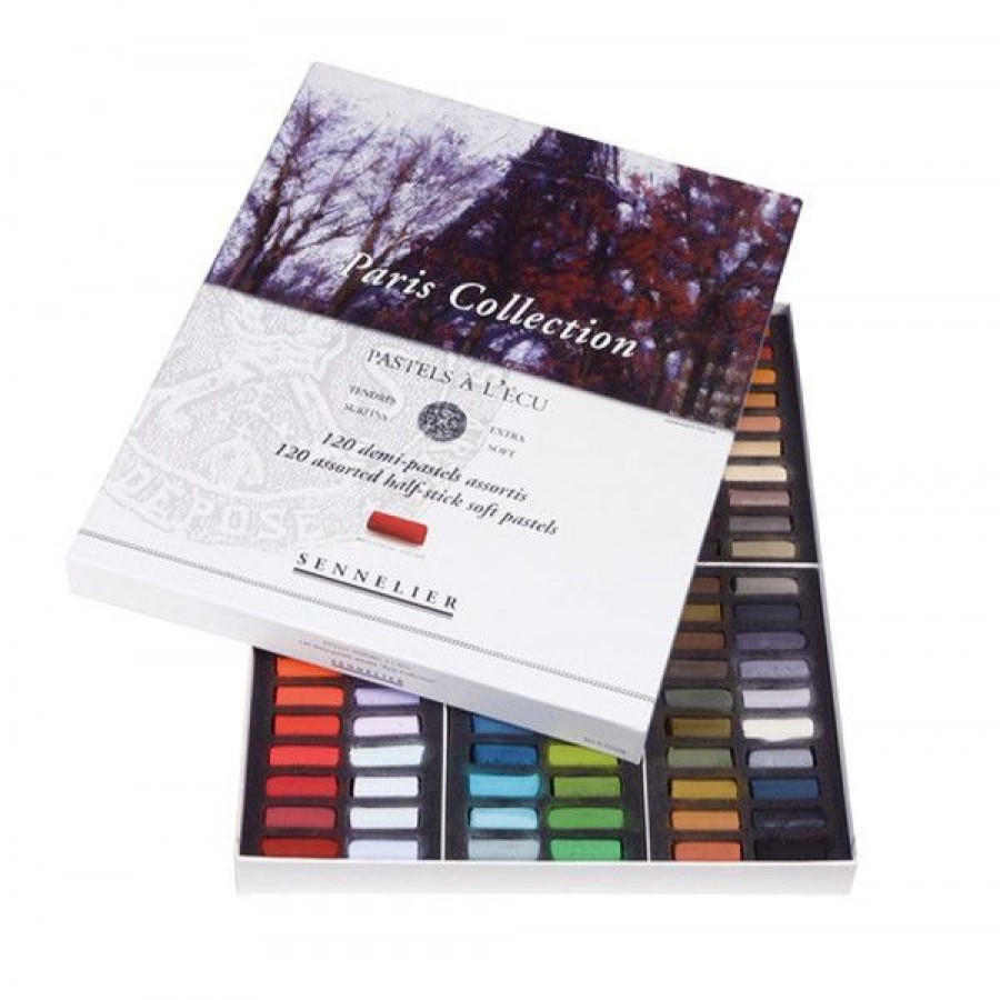 Dessin & Arts Graphiques Creastore Pastels Secs Craies | Boite De 120 Demi-Pastels A L'Ecu Sennelier - Paris Collection