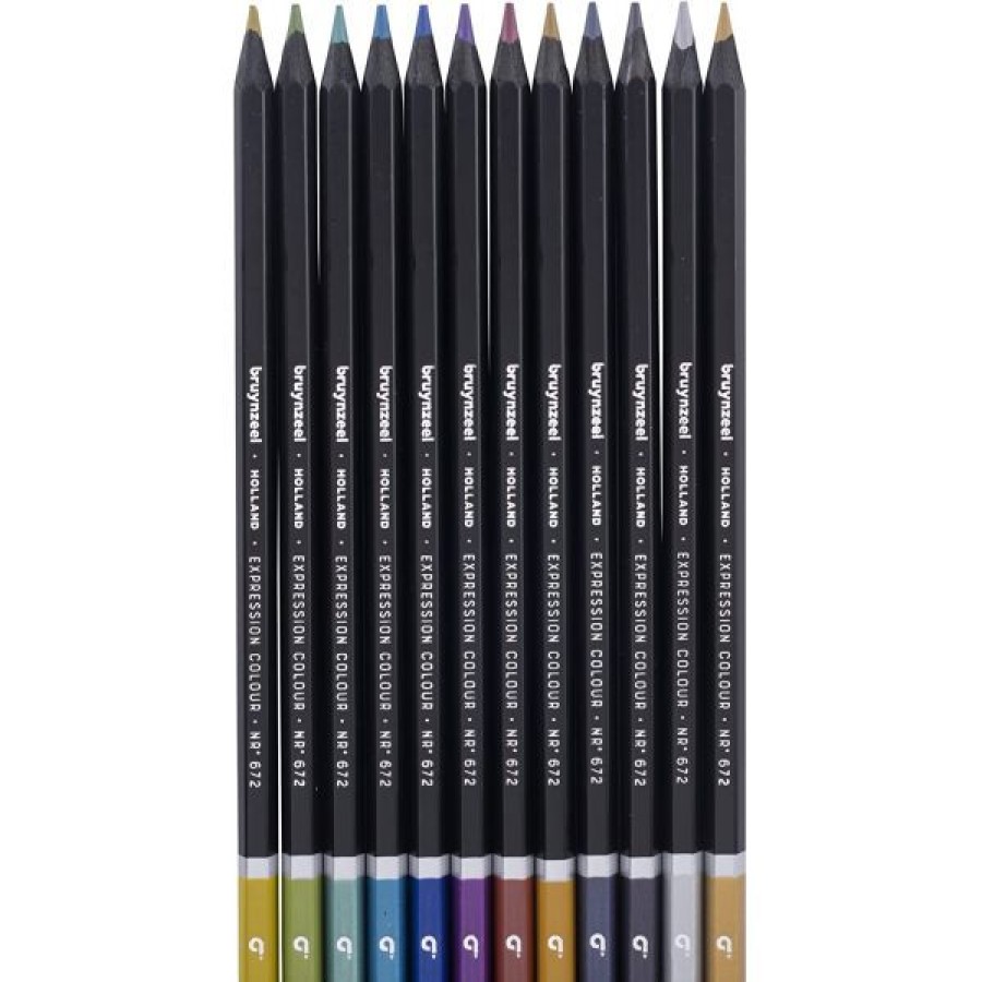 Dessin & Arts Graphiques Creastore Crayons De Couleurs | Boite De 12 Crayons De Couleur Metalliques - Bruynzeel