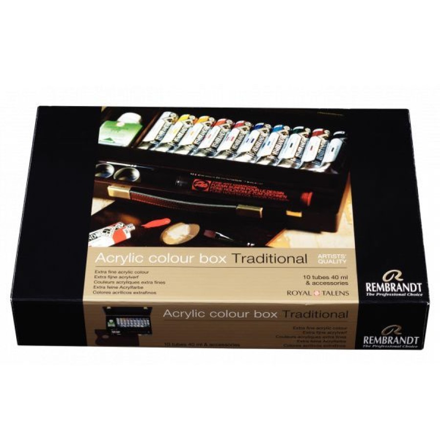 Peintures Creastore Peinture Acrylique Extra&Fine | Coffret Acrylique Rembrandt Traditional