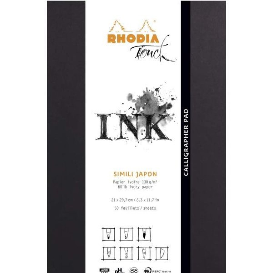 Papiers Creastore Papiers Dessin | Rhodia Touch - Bloc Calligraphie Simili Japon