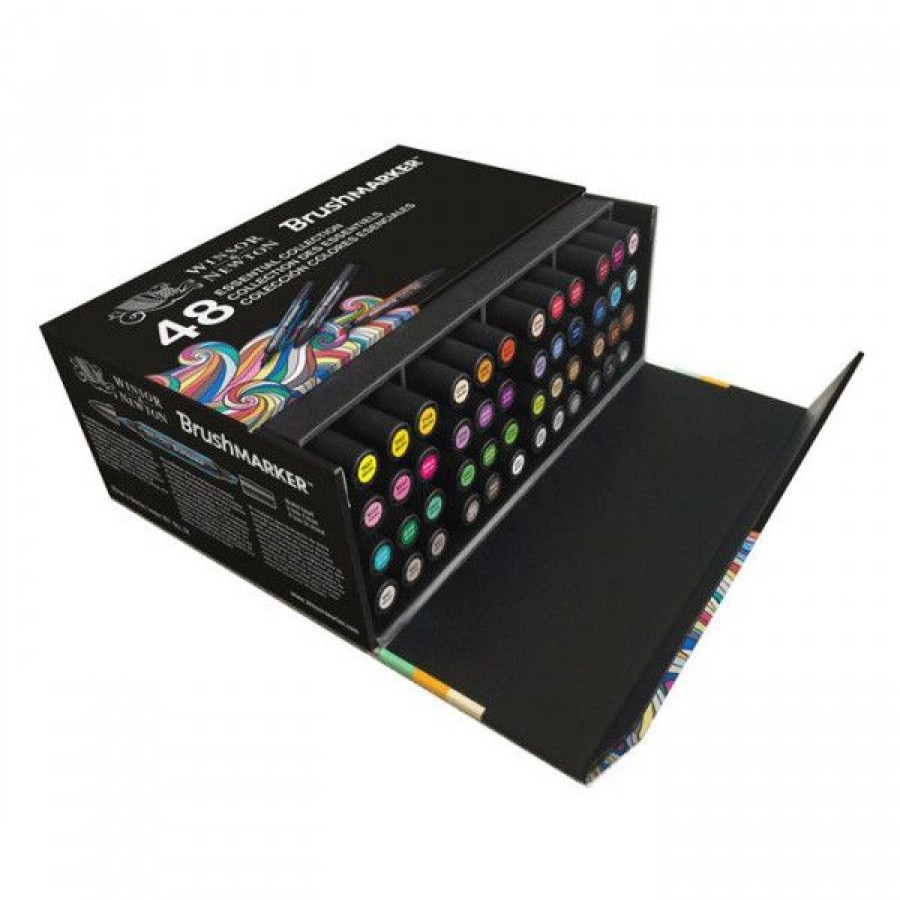 Dessin & Arts Graphiques Creastore Feutres | Coffret De 48 Marqueurs Brushmarker - Winsor & Newton