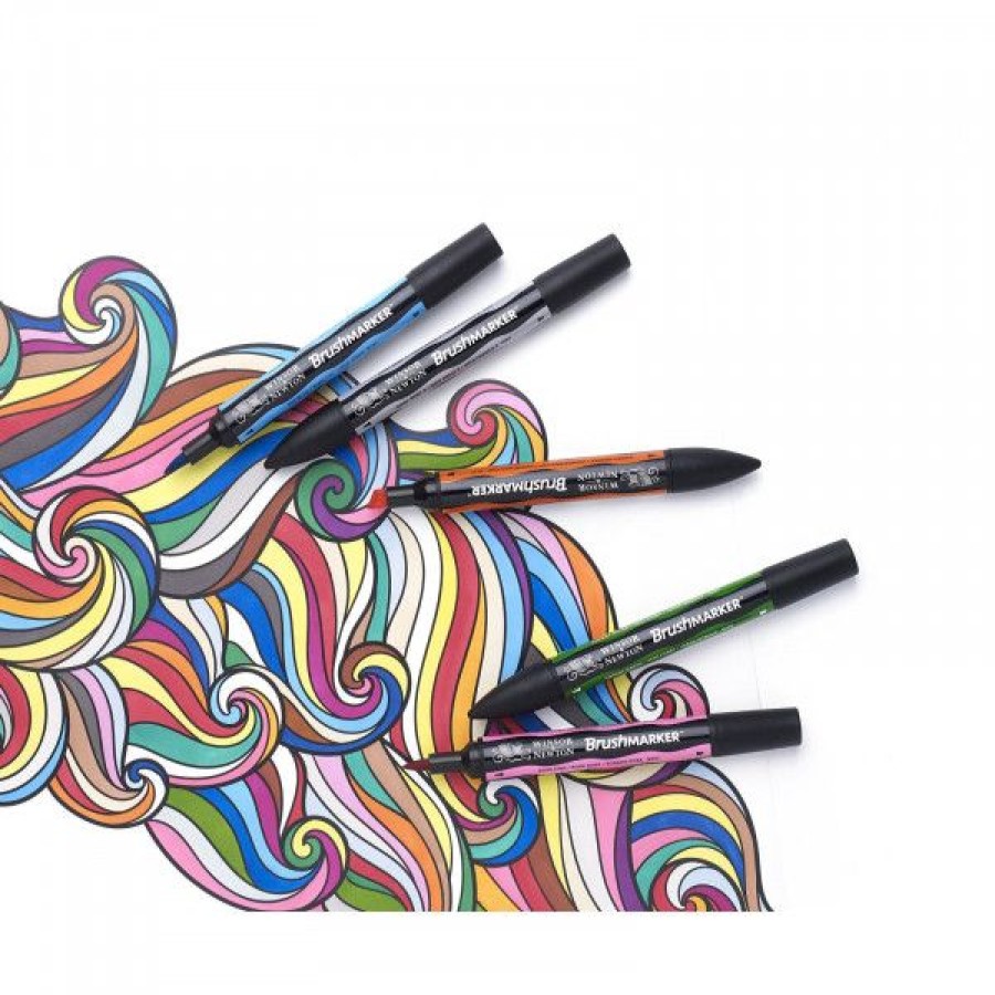 Dessin & Arts Graphiques Creastore Feutres | Coffret De 48 Marqueurs Brushmarker - Winsor & Newton