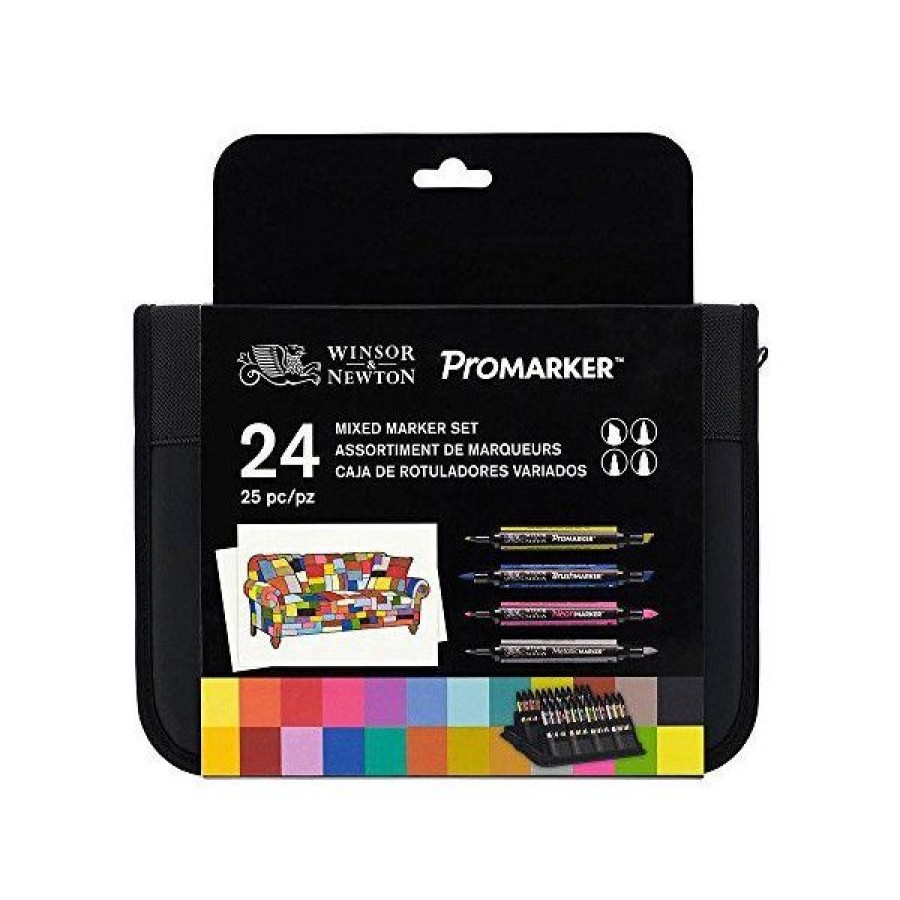 Dessin & Arts Graphiques Creastore Feutres A Alcool | Set De 24 Promarkers Et Brushmarkers