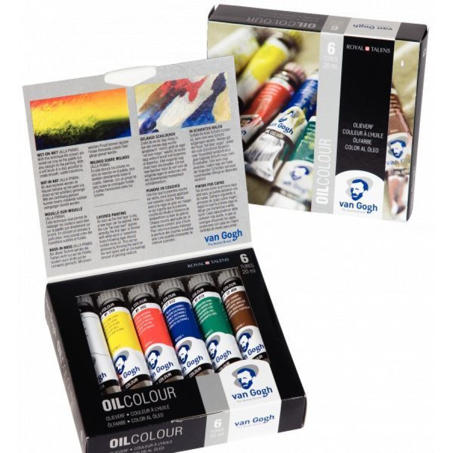 Peintures Creastore Peinture A L'Huile Fine | Boite De 6 Tubes De Peinture Huile Fine Van Gogh