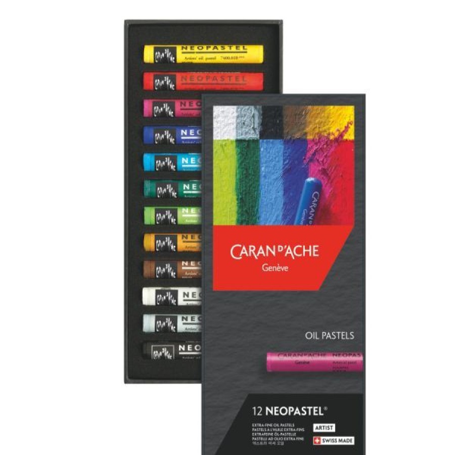 Dessin & Arts Graphiques Creastore Pastels A L'Huile | Boite De 12 Pastels A L'Huile Neopastel - Caran D'Ache