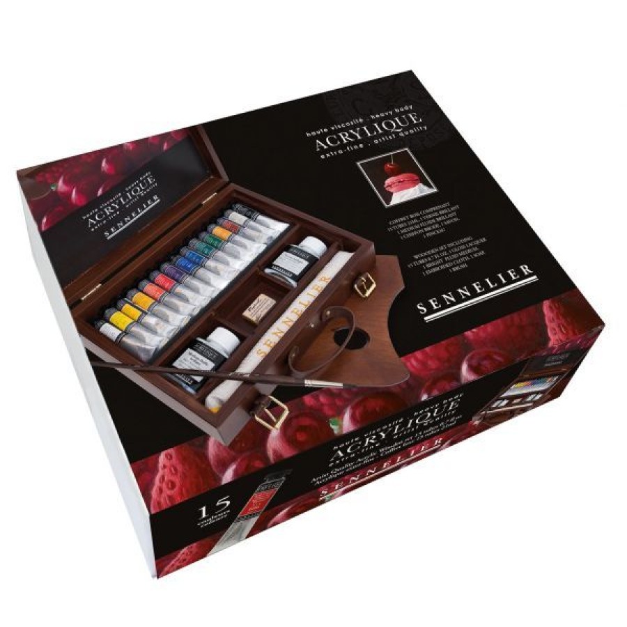 Peintures Creastore Peinture Acrylique Extra&Fine | Coffret Acrylique Extra-Fine 15 Tubes 21Ml - Sennelier