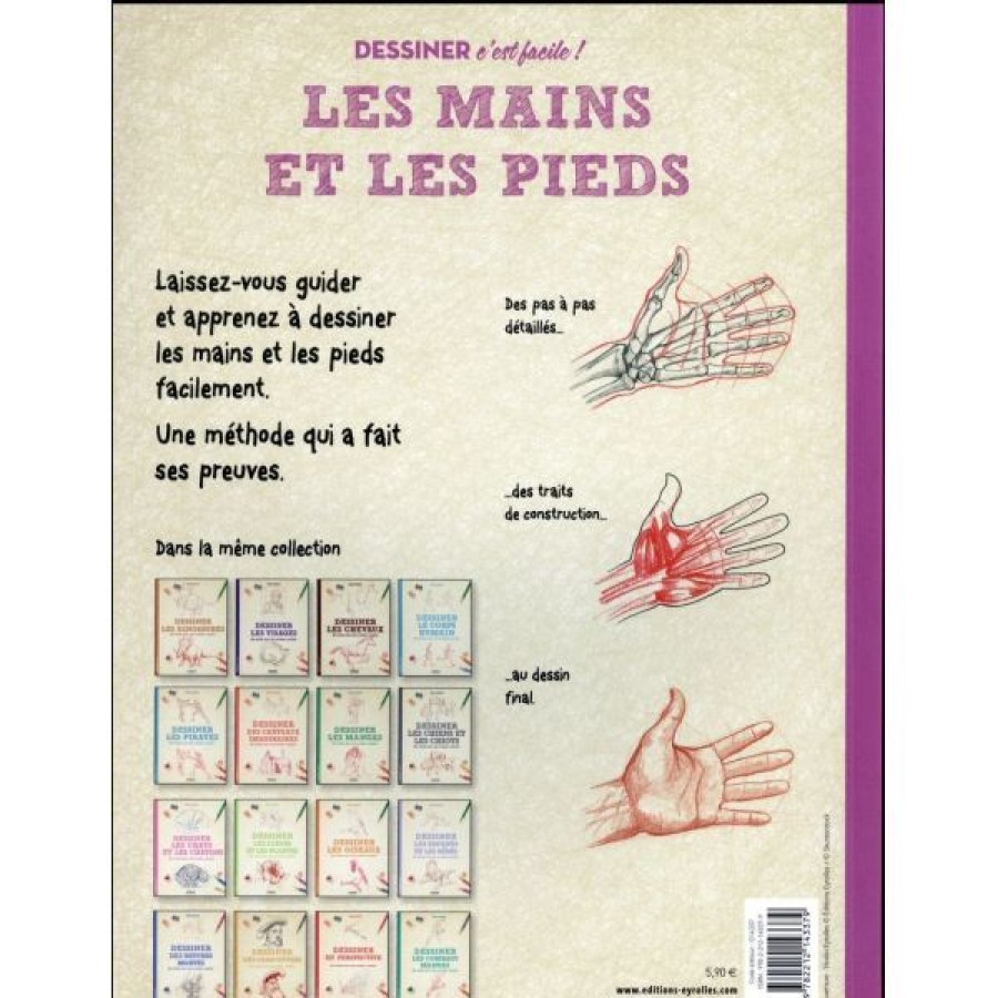 Dessin & Arts Graphiques Creastore Livres Dessin | Dessiner C'Est Facile - Les Mains Et Les Pieds - Livre