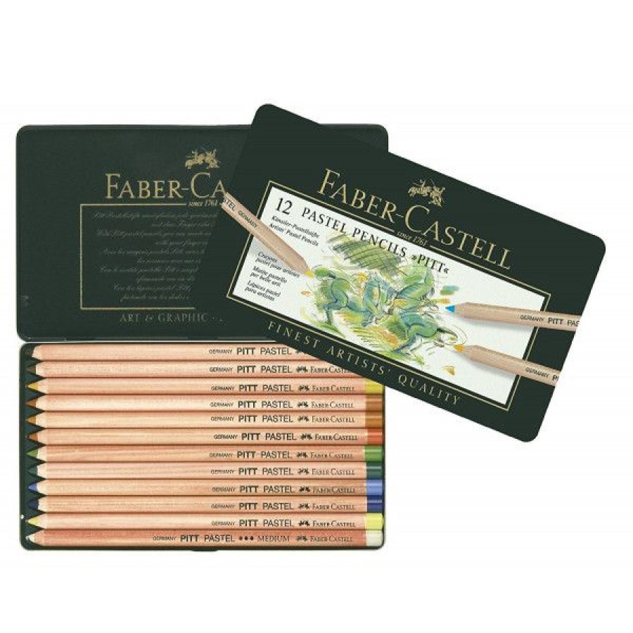 Dessin & Arts Graphiques Creastore Crayons De Couleurs | Boite Metal De Crayons Pastel Pitt - Faber-Castell