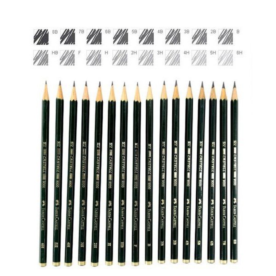 Dessin & Arts Graphiques Creastore Crayons Graphites | Crayon Graphite Castell 9000 - Faber-Castell