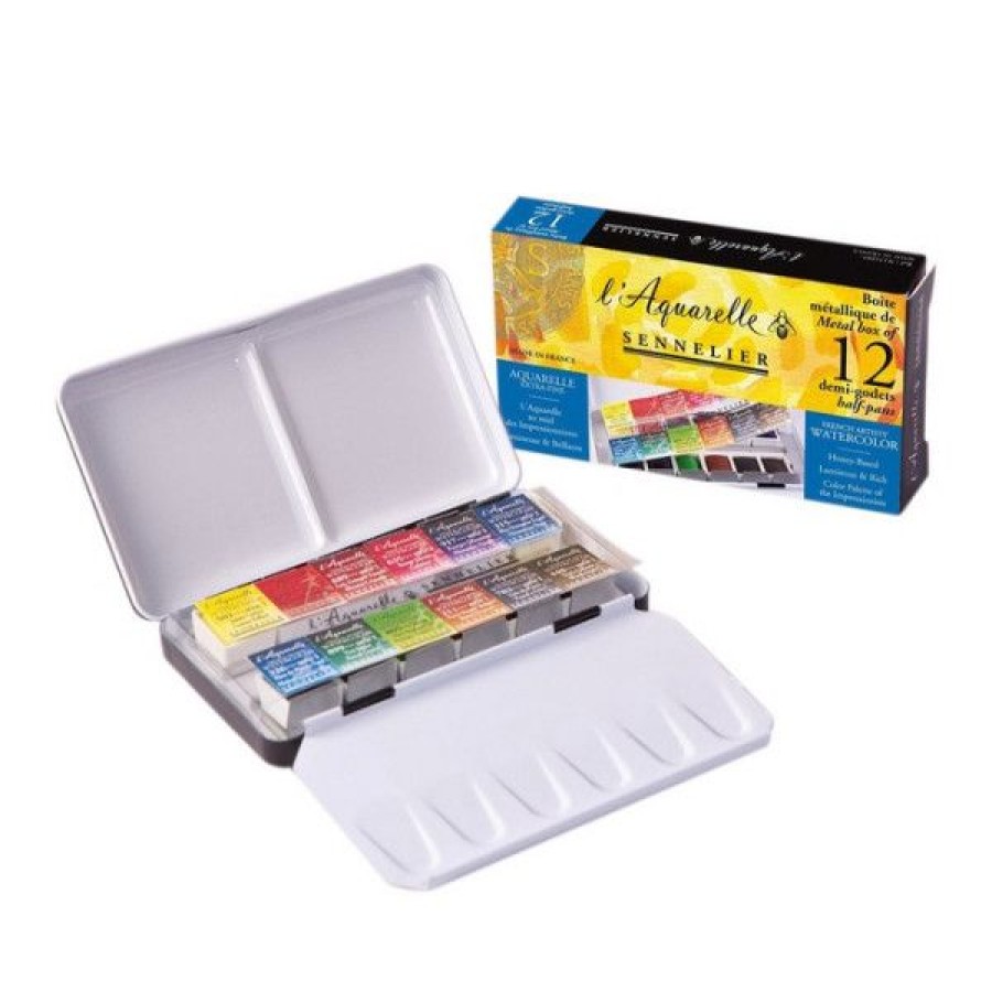 Peintures Creastore Peinture Aquarelle Extra&Fine | Boite Aquarelle Extra Fine Sennelier - Aquarelle Au Miel