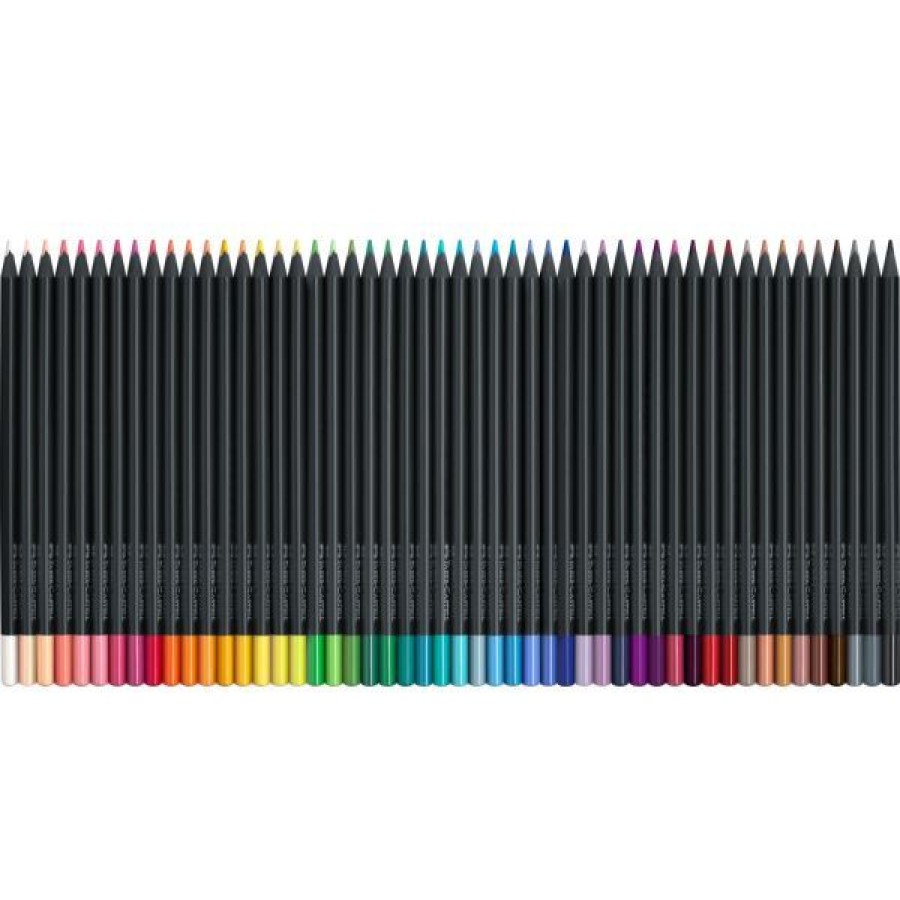 Dessin & Arts Graphiques Creastore Crayons De Couleurs | Boite De 50 Crayons De Couleurs Black Edition - Faber-Castell