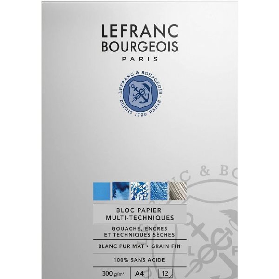 Peintures Creastore | Bloc Papier Pour Gouache - A4 300Gr - Lefranc & Bourgeois