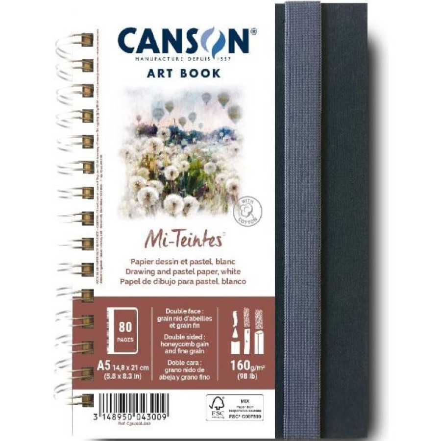 Papiers Creastore Papiers Dessin | Carnet Mi-Teintes A5 - Canson