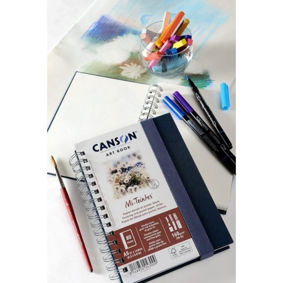 Papiers Creastore Papiers Dessin | Carnet Mi-Teintes A5 - Canson