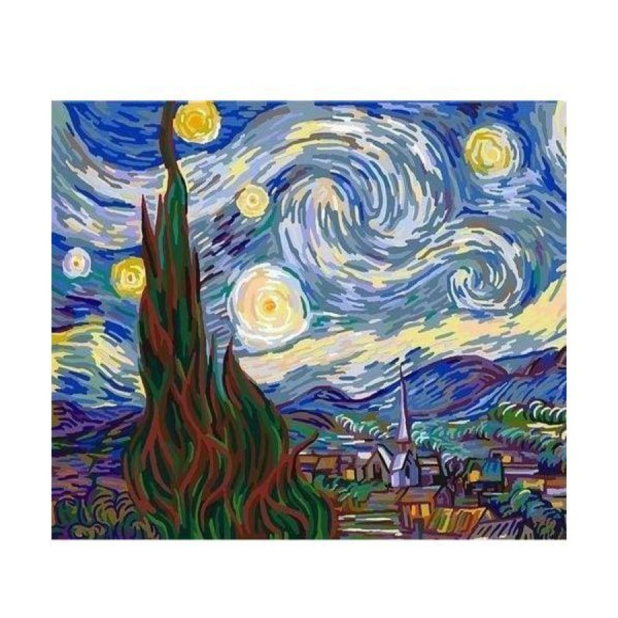 Peintures Creastore | Peinture Par Numeros - Van Gogh Nuit Etoilee - Figured'Art