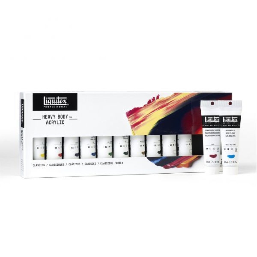 Peintures Creastore Peinture Acrylique Extra&Fine | Set 12 Tubes D'Acrylique Extra-Fine Heavy Body - Liquitex