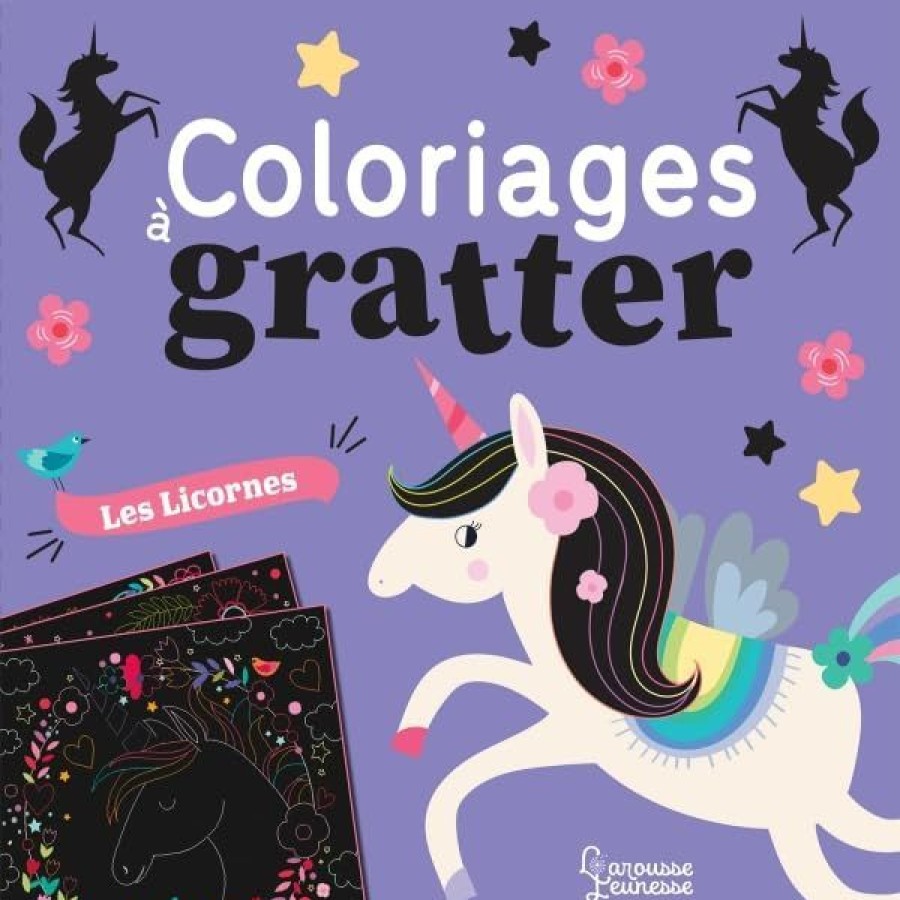 Loisirs Creatifs Creastore Livres Coloriage & Mandala | Coloriages A Gratter " Les Licornes" - Livre