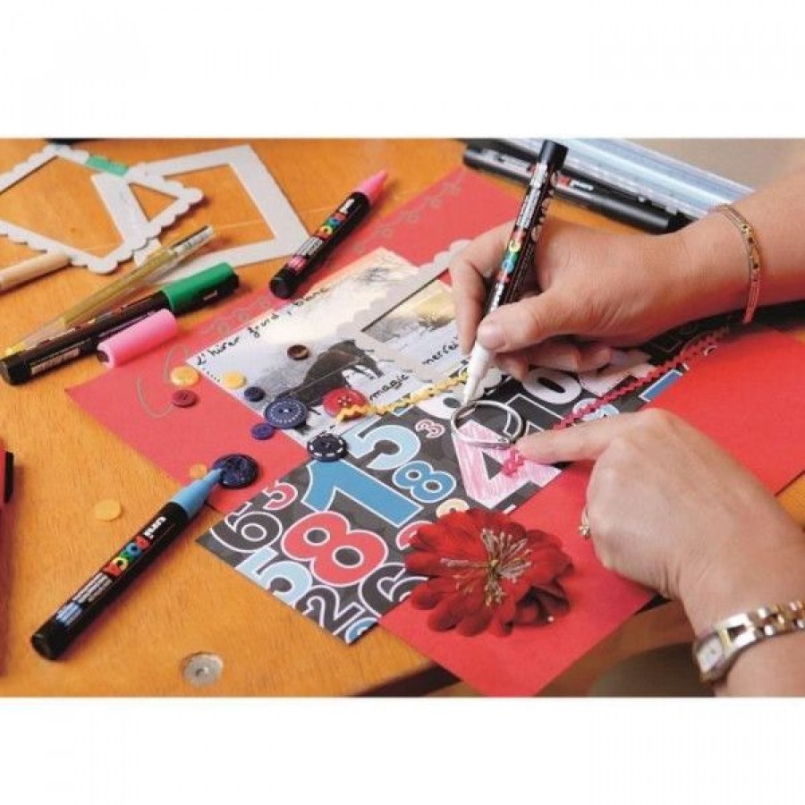 Dessin & Arts Graphiques Creastore Feutres | Mallette De 20 Marqueurs Posca - Couleurs Festives