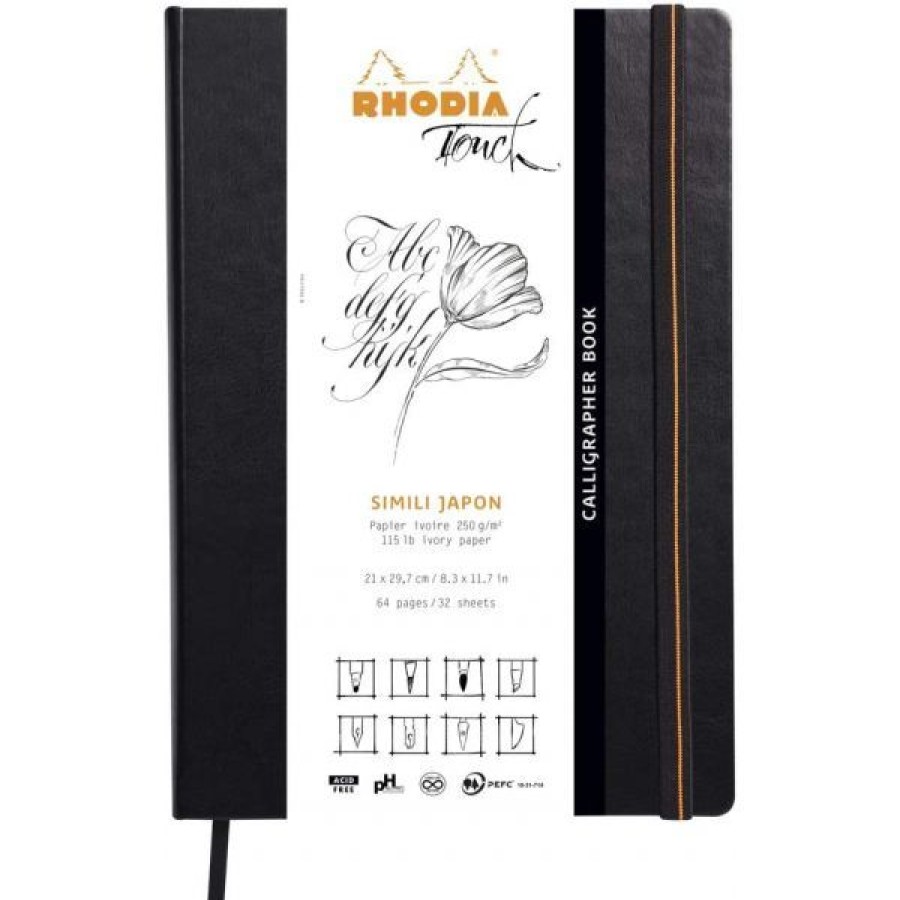 Papiers Creastore Papiers Dessin | Rhodia Touch - Book Calligraphie Simili Japon