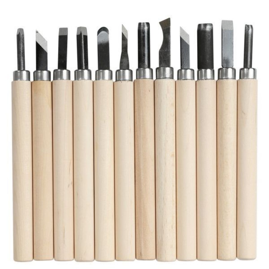 Dessin & Arts Graphiques Creastore Linogravure | Set 12 Outils Linogravure