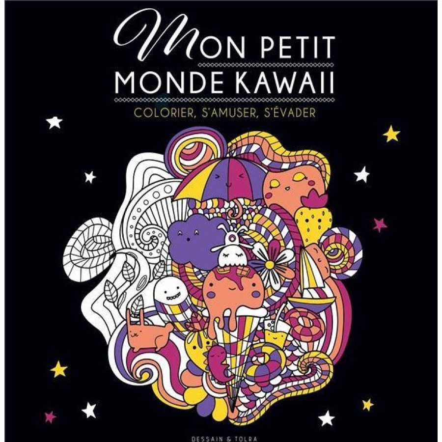 Loisirs Creatifs Creastore Livres Coloriage & Mandala | Livre Coloriage Mon Petit Monde Kawai