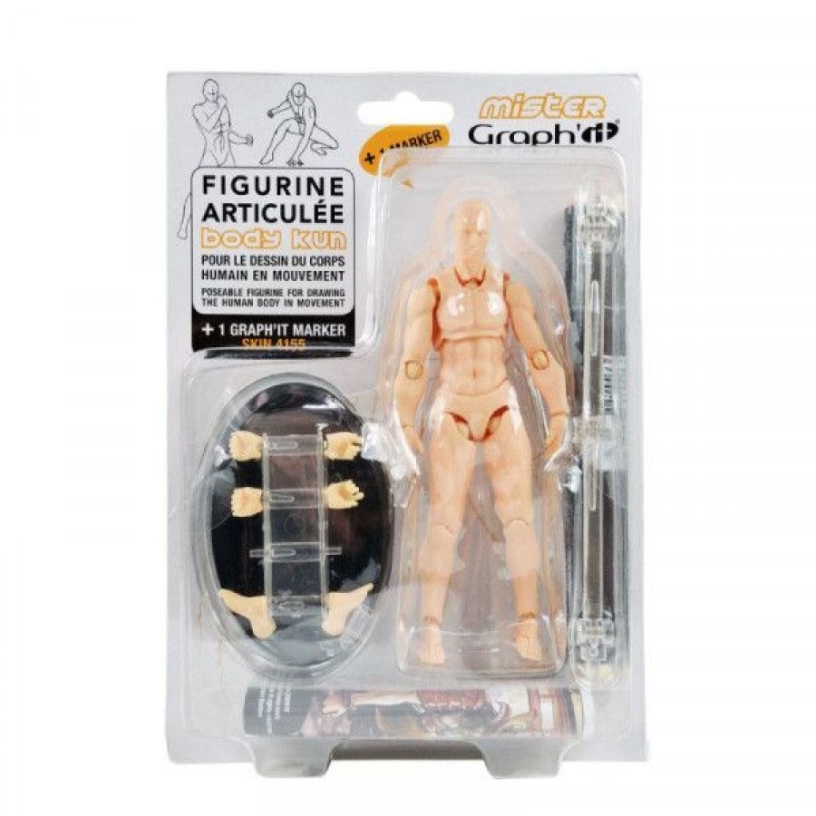 Pinceaux & Fournitures Creastore Fournitures | Mister Graph'It - Figurine Articulee Homme + 1 Graphit Marker