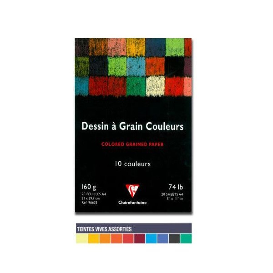 Papiers Creastore Papiers De Couleurs | Bloc Dessin Couleurs - 160Gr - Clairefontaine