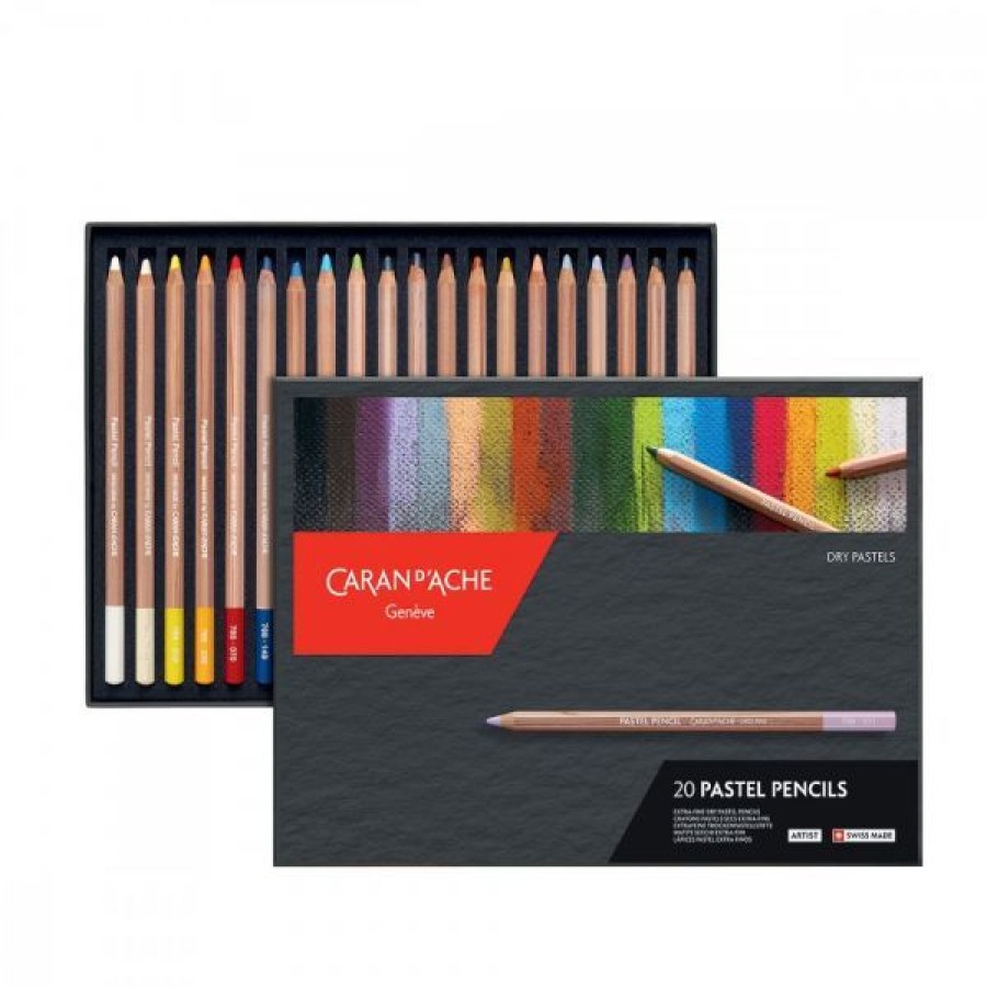 Dessin & Arts Graphiques Creastore Pastels Secs Craies | Boite De 20 Crayons Pastels Caran D'Ache