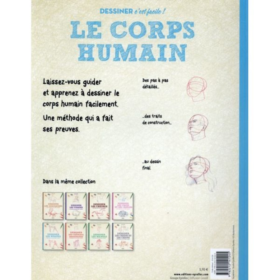 Dessin & Arts Graphiques Creastore Livres Dessin | Dessiner C'Est Facile - Le Corps Humain - Livre