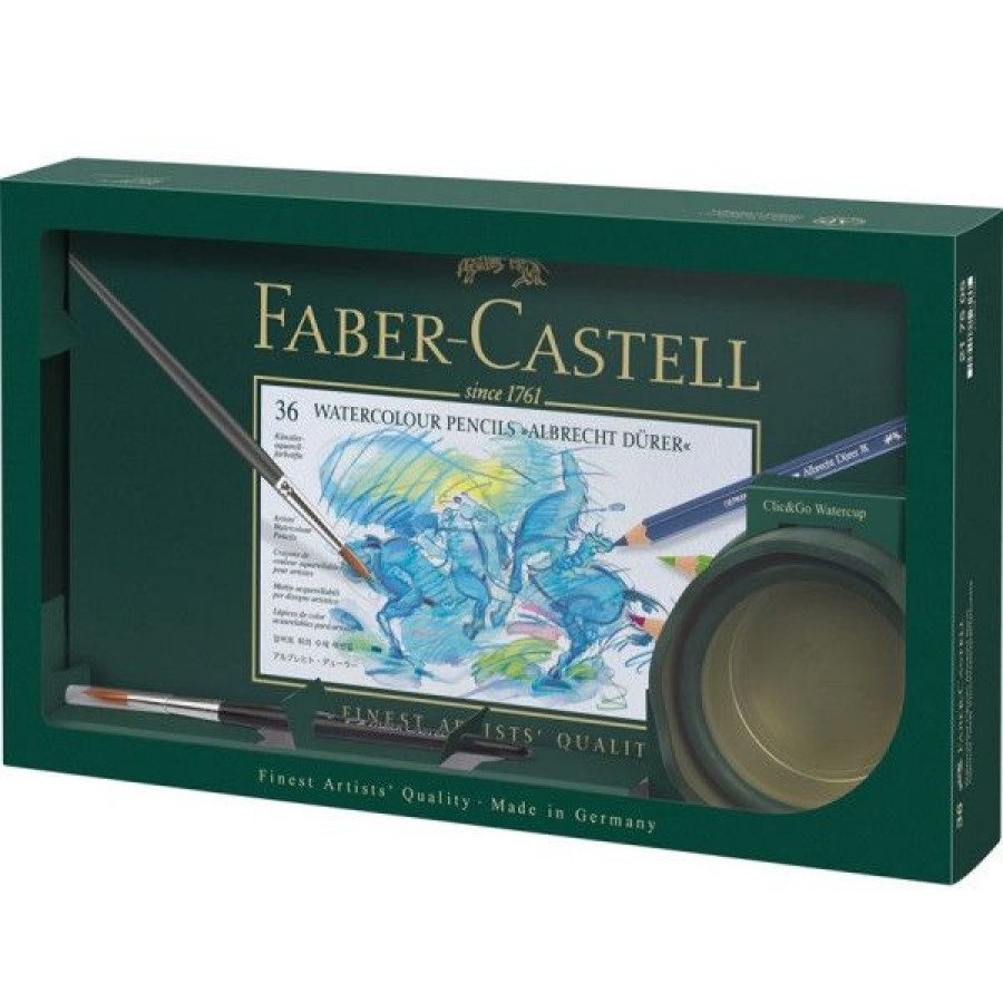 Peintures Creastore Coffrets Peinture Aquarelle | Coffret Albrecht Durer + Clic&Go + Pinceau - Faber-Castell