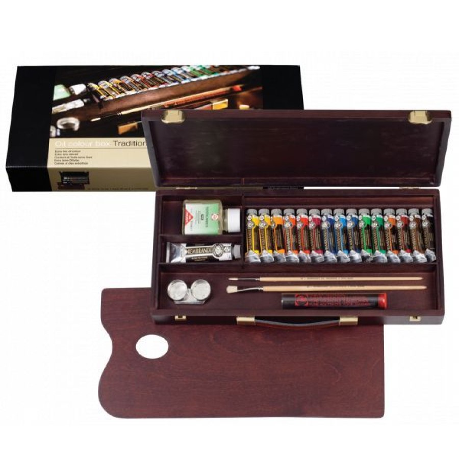 Peintures Creastore Peinture A L'Huile Extra&Fine | Coffret Rembrandt Traditional - Peinture A L'Huile