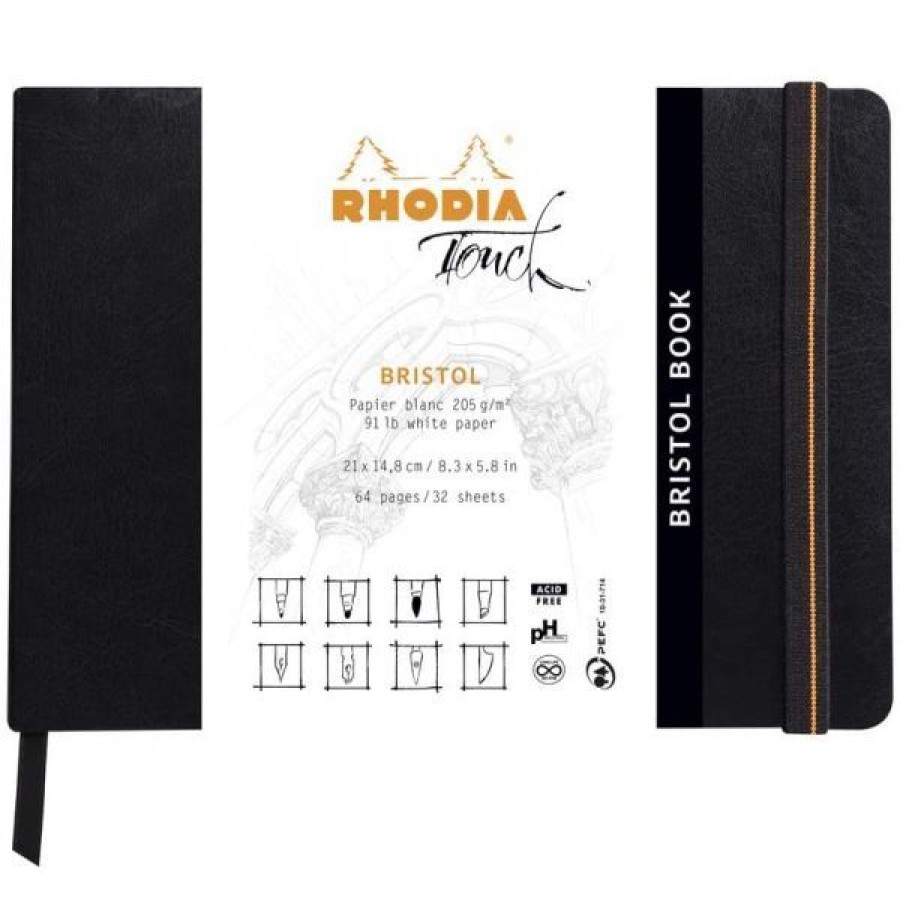 Papiers Creastore Papiers Dessin | Rhodia Touch - Book Bristol