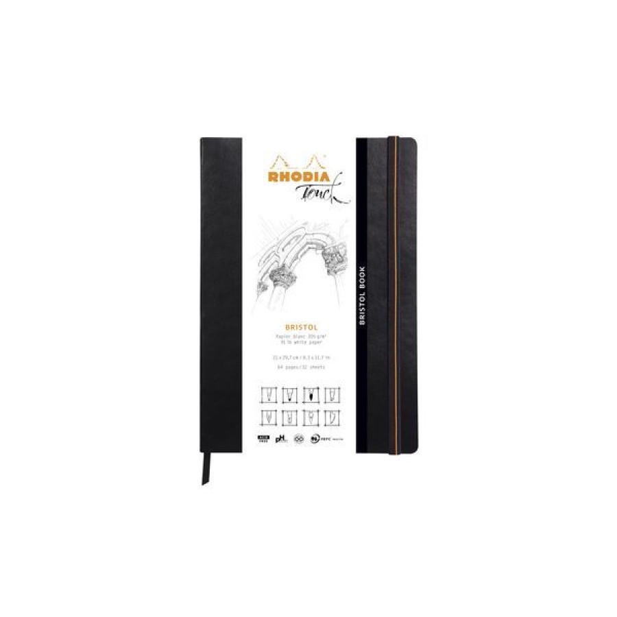 Papiers Creastore Papiers Dessin | Rhodia Touch - Book Bristol