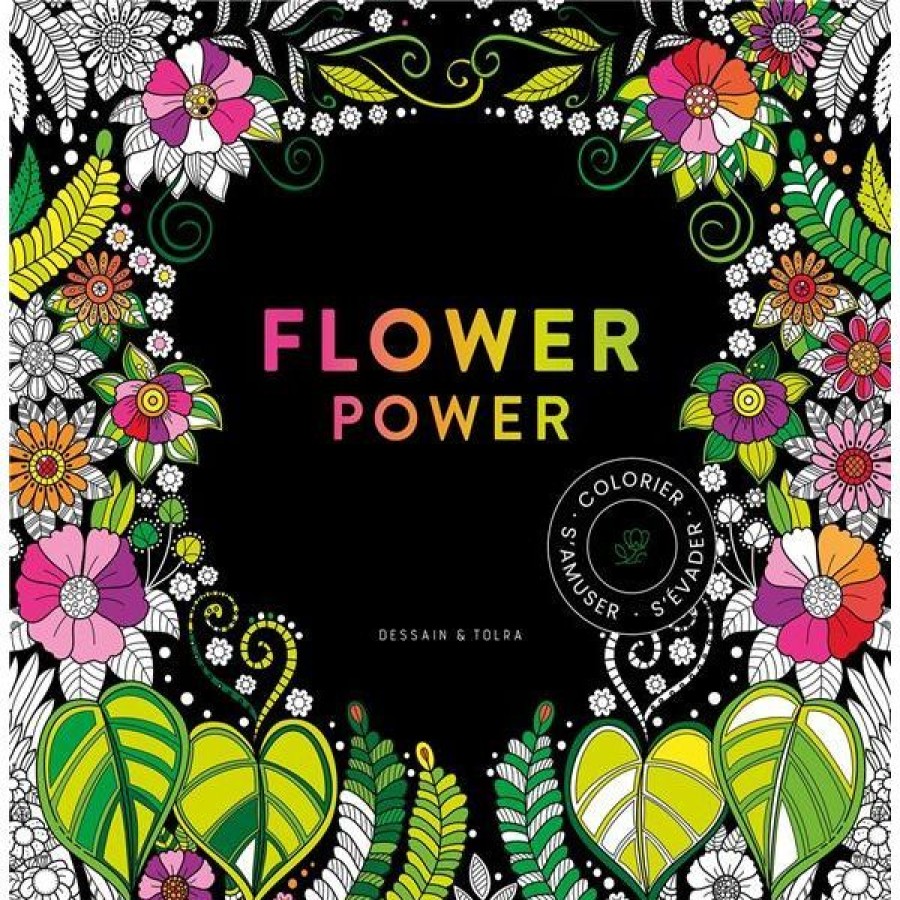 Loisirs Creatifs Creastore Livres Coloriage & Mandala | Flower Power Coloriage - Livre