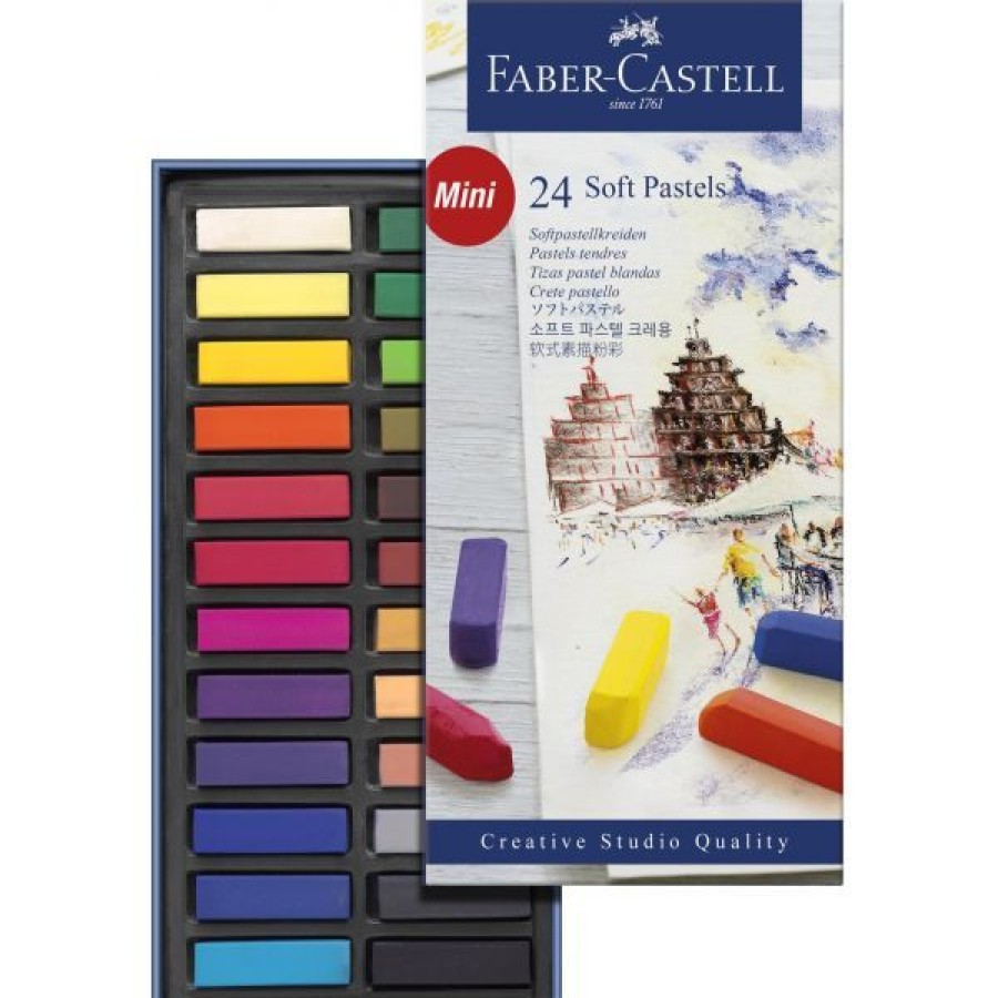 Dessin & Arts Graphiques Creastore Pastels Secs Craies | Set De 24 Demi-Pastels Secs - Faber-Castell