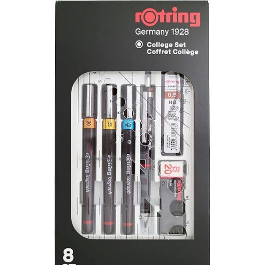 Dessin & Arts Graphiques Creastore Feutres | Coffret Rotring - College Set Isograph