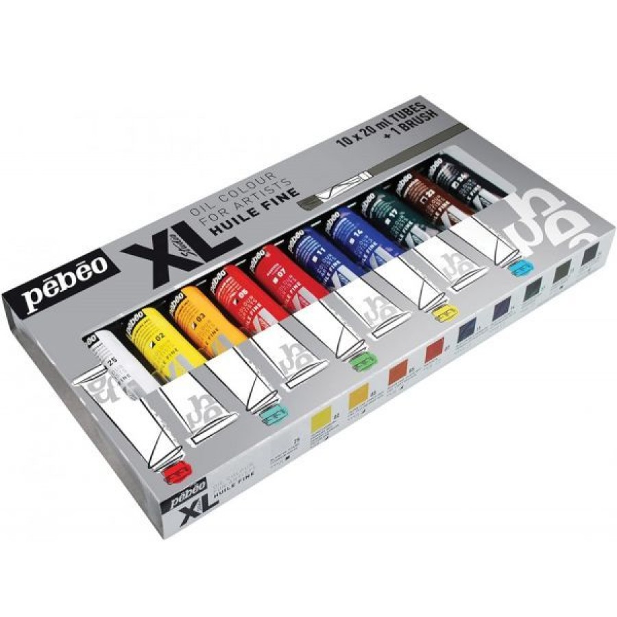 Peintures Creastore Peinture A L'Huile Fine | Pack D'Huile Xl 10 Tubes 20Ml - Pebeo