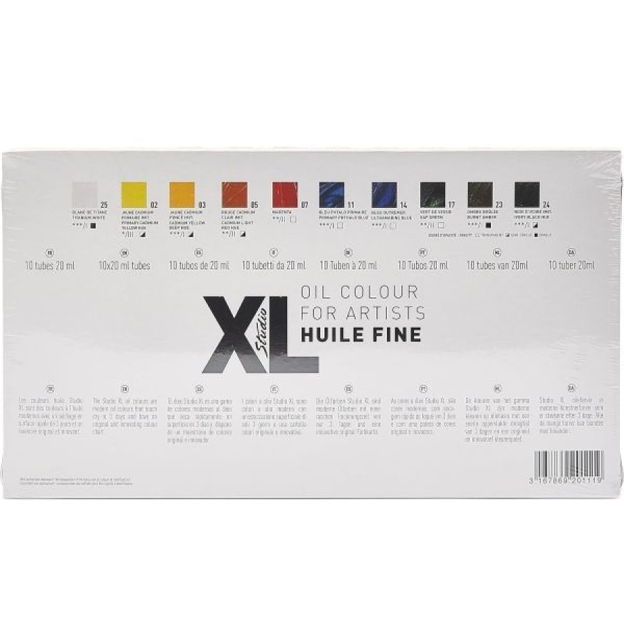 Peintures Creastore Peinture A L'Huile Fine | Pack D'Huile Xl 10 Tubes 20Ml - Pebeo