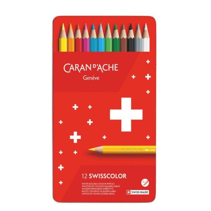 Dessin & Arts Graphiques Creastore Crayons De Couleurs | Crayons De Couleurs Aquarellables Swisscolor - Caran D'Ache