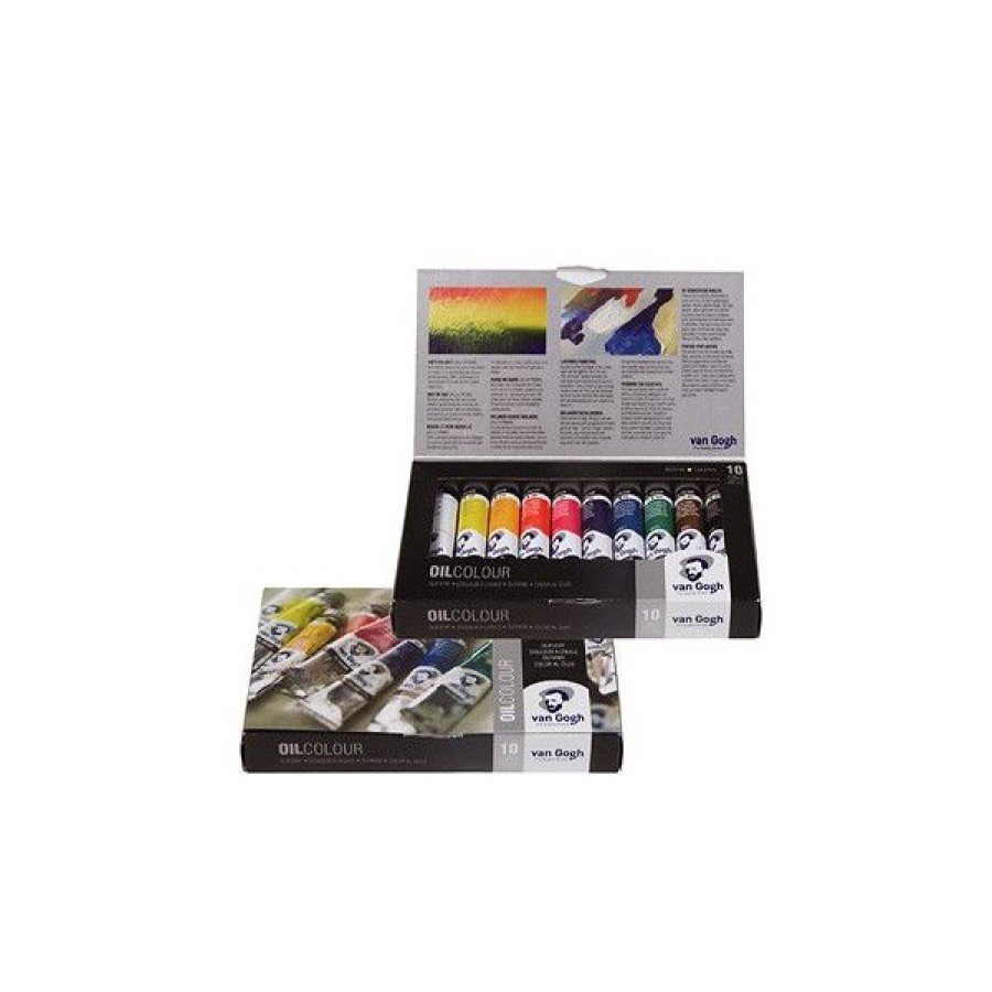 Peintures Creastore Peinture A L'Huile Fine | Boite De 10 Tubes De Peinture Huile Fine Van Gogh