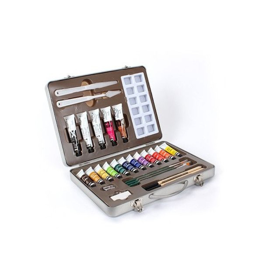 Peintures Creastore Peinture A L'Huile Fine | Coffret Metal Peinture Huile Studio Xl - Pebeo