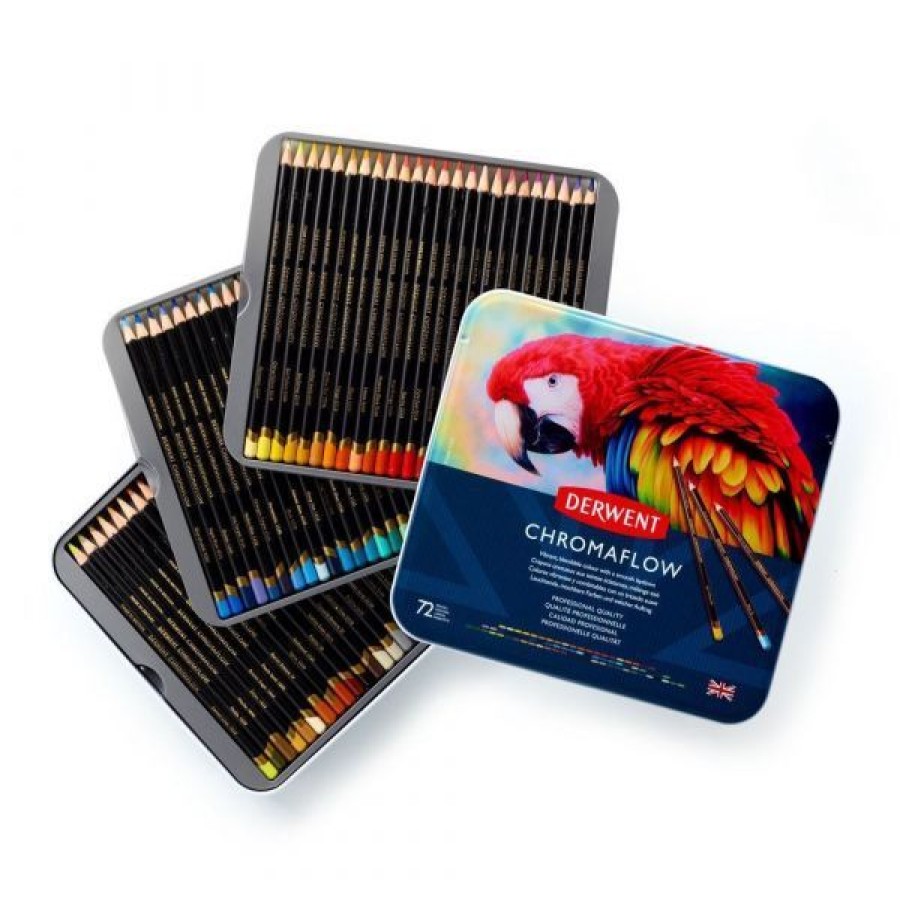 Dessin & Arts Graphiques Creastore Crayons De Couleurs | Boite De 72 Crayons Chromaflow - Derwent