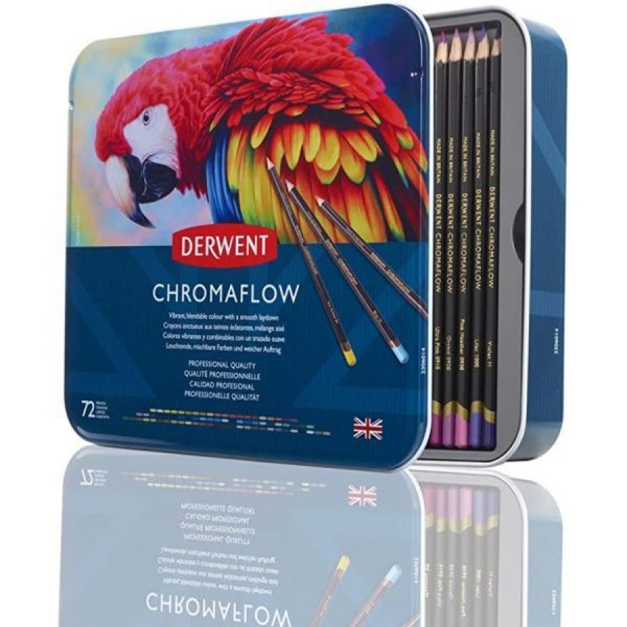 Dessin & Arts Graphiques Creastore Crayons De Couleurs | Boite De 72 Crayons Chromaflow - Derwent