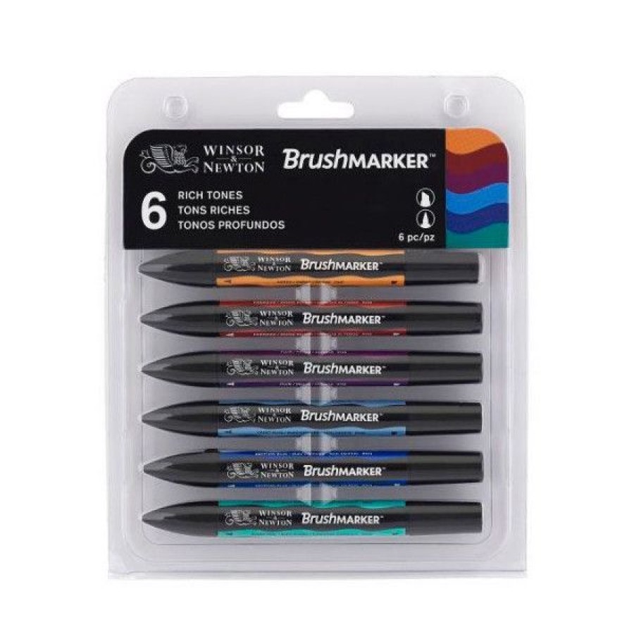 Dessin & Arts Graphiques Creastore Feutres | Set De 6 Brushmarkers Couleurs De Tons Riches