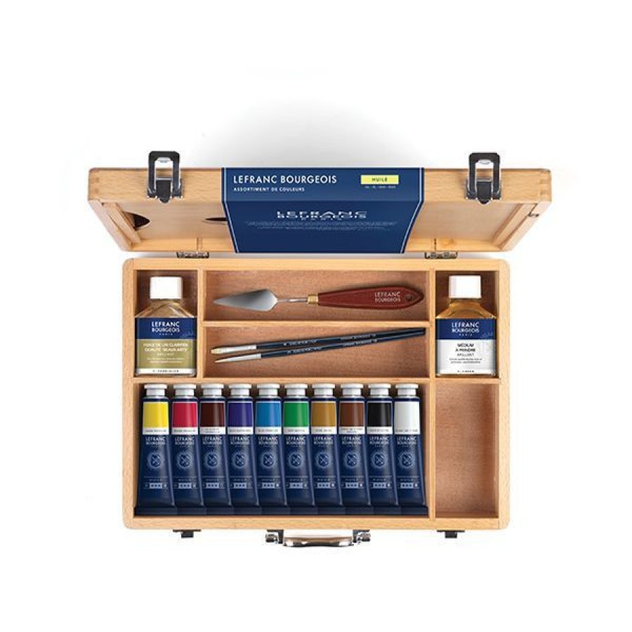 Peintures Creastore Peinture A L'Huile Fine | Coffret Bois Huile Fine - Lefranc & Bourgeois