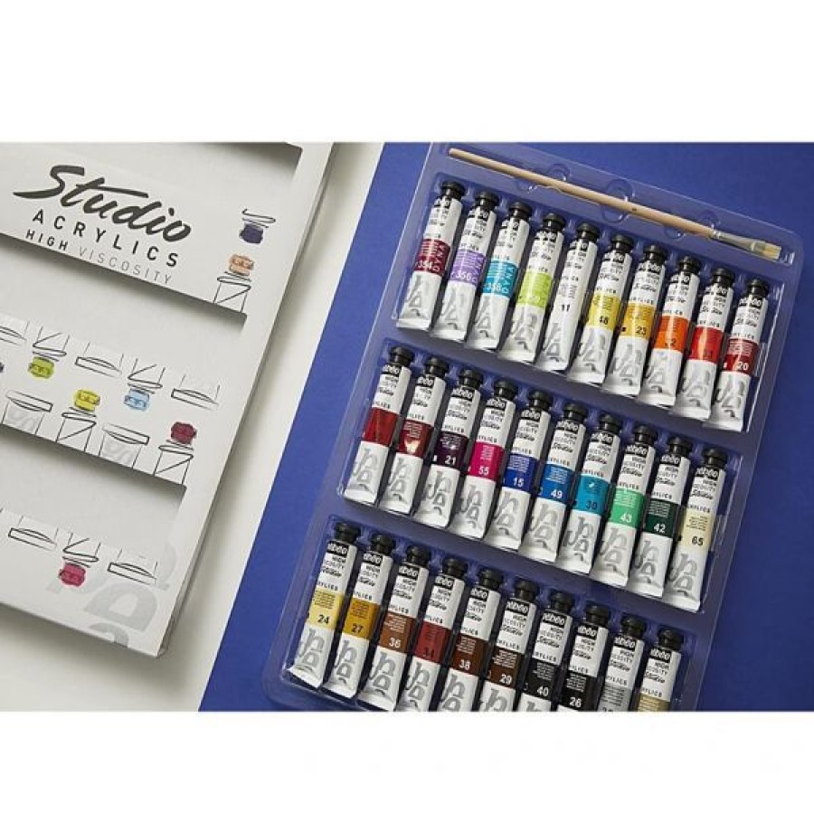 Peintures Creastore Peinture Acrylique Fine | Set 30 Tubes Peinture Acrylique Studio Acrylics - Pebeo