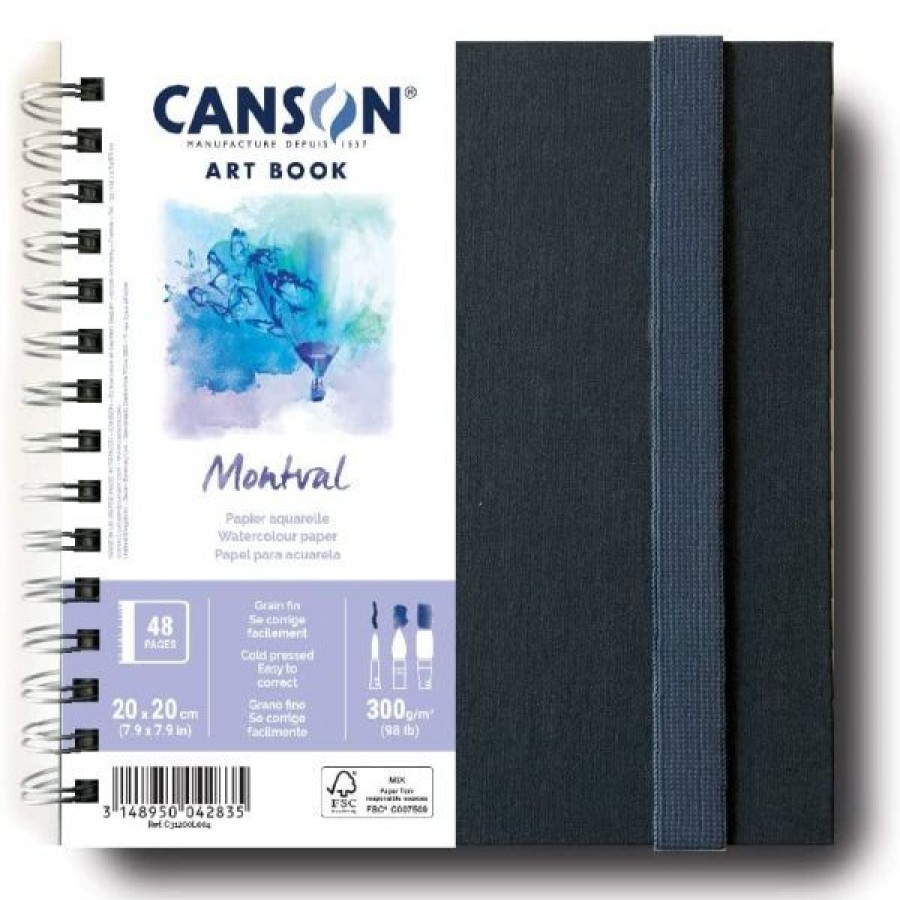 Papiers Creastore Albums & Carnets Pour Aquarelle | Carnet De Voyage Montval - 15X15 - Canson